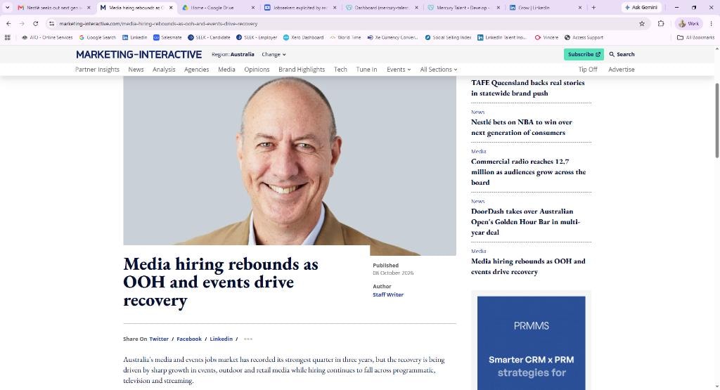 Media hiring rebounds as OOH and events drive recovery
