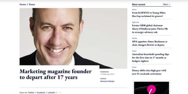 Marketing magazine founder to depart after 17 years