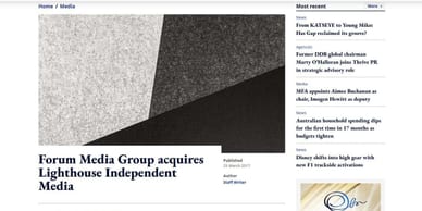 Forum Media Group acquires Lighthouse Independent Media